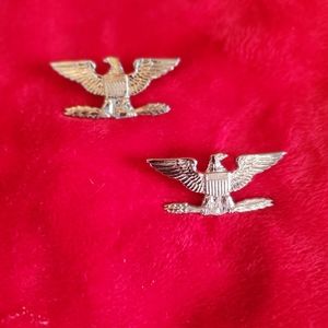 Two Eagle pins brooches with two pins on backside of each. No visible markings